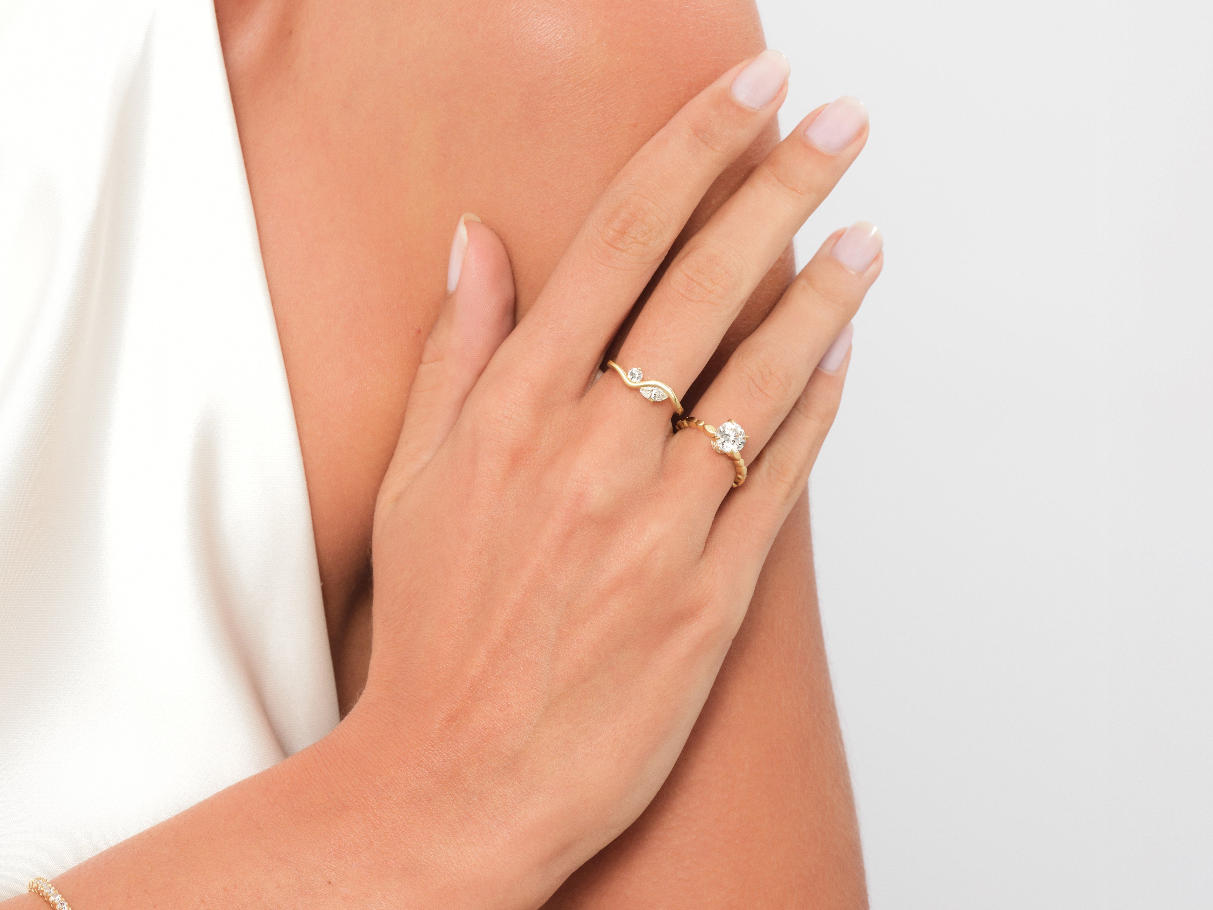 Twisted Moissanite Engagement Ring