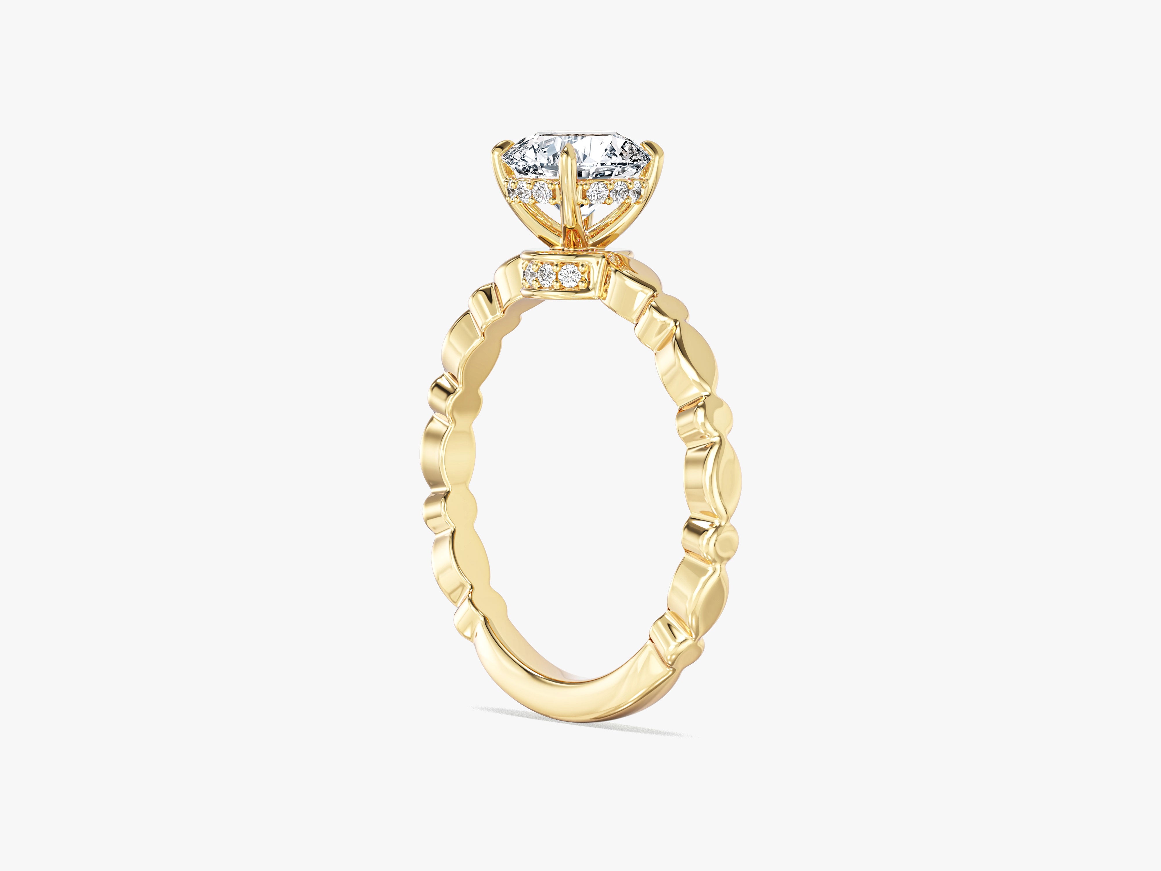 Twisted Moissanite Engagement Ring
