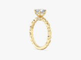 Twisted Lab Grown Diamond Engagement Ring