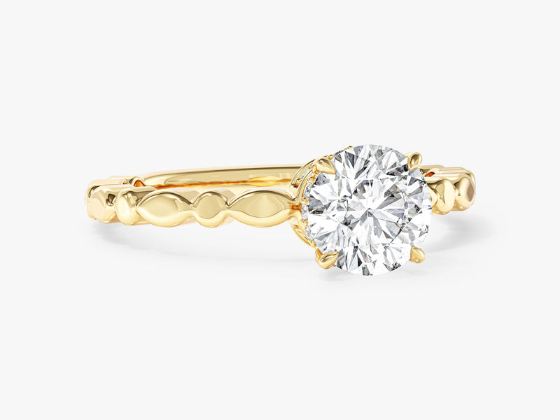 Twisted Moissanite Engagement Ring