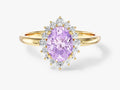 Halo Gemstone Engagement Ring
