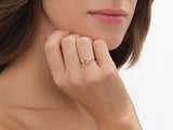 Six Prong Gemstone Engagement Ring