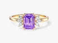 Marquise Gemstone Accent Engagement Ring