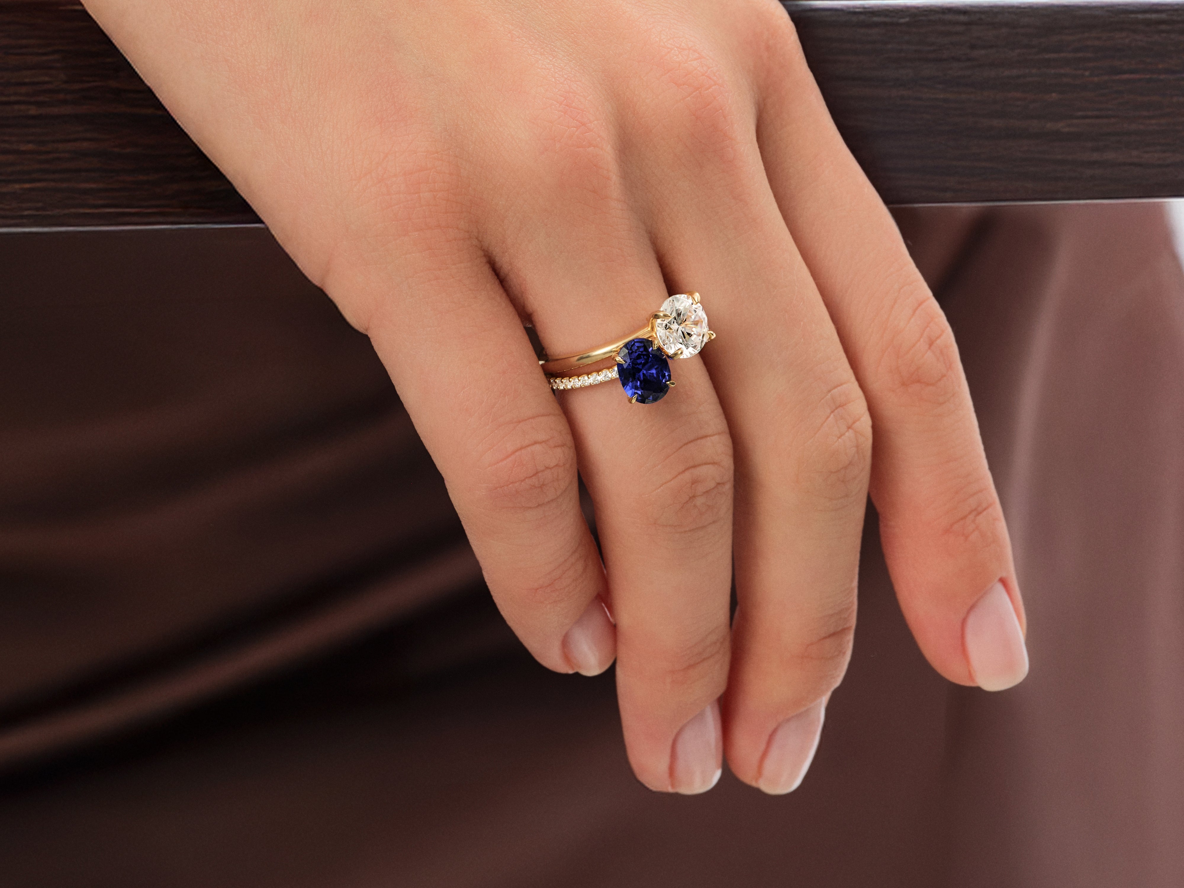 Hidden Gemstone Engagement Ring