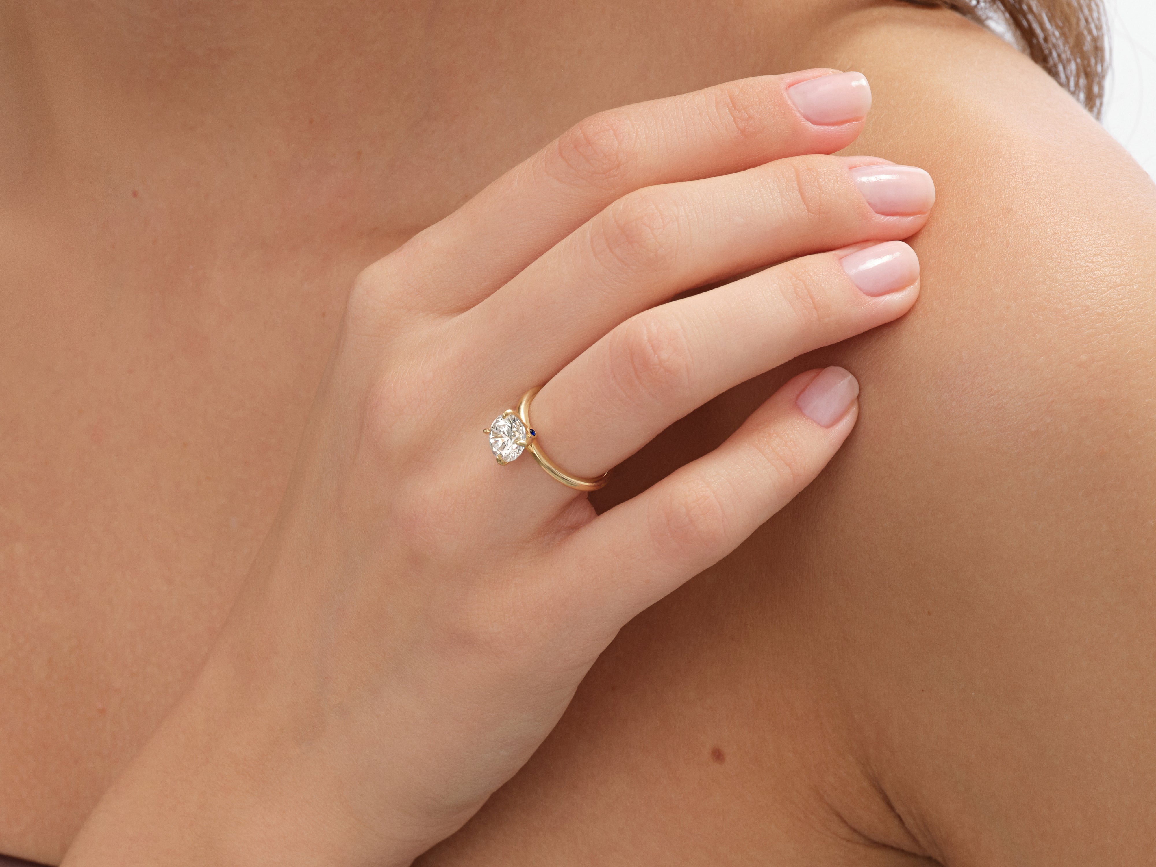 Hidden Gemstone Engagement Ring