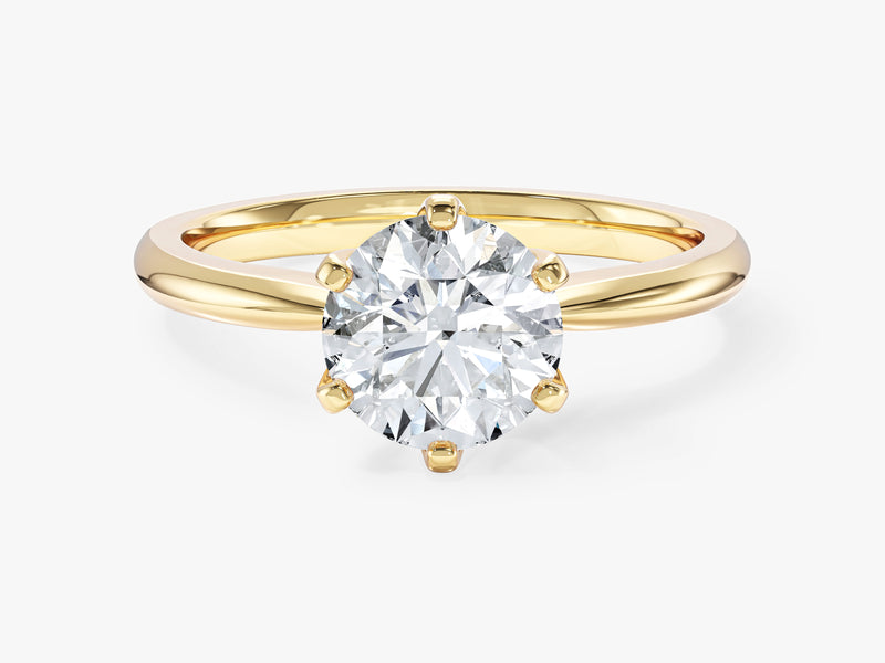 Pinched Shank Hidden Halo Lab Grown Diamond Engagement Ring