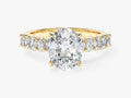 Shared Double Prong Oval Moissanite Engagement Ring