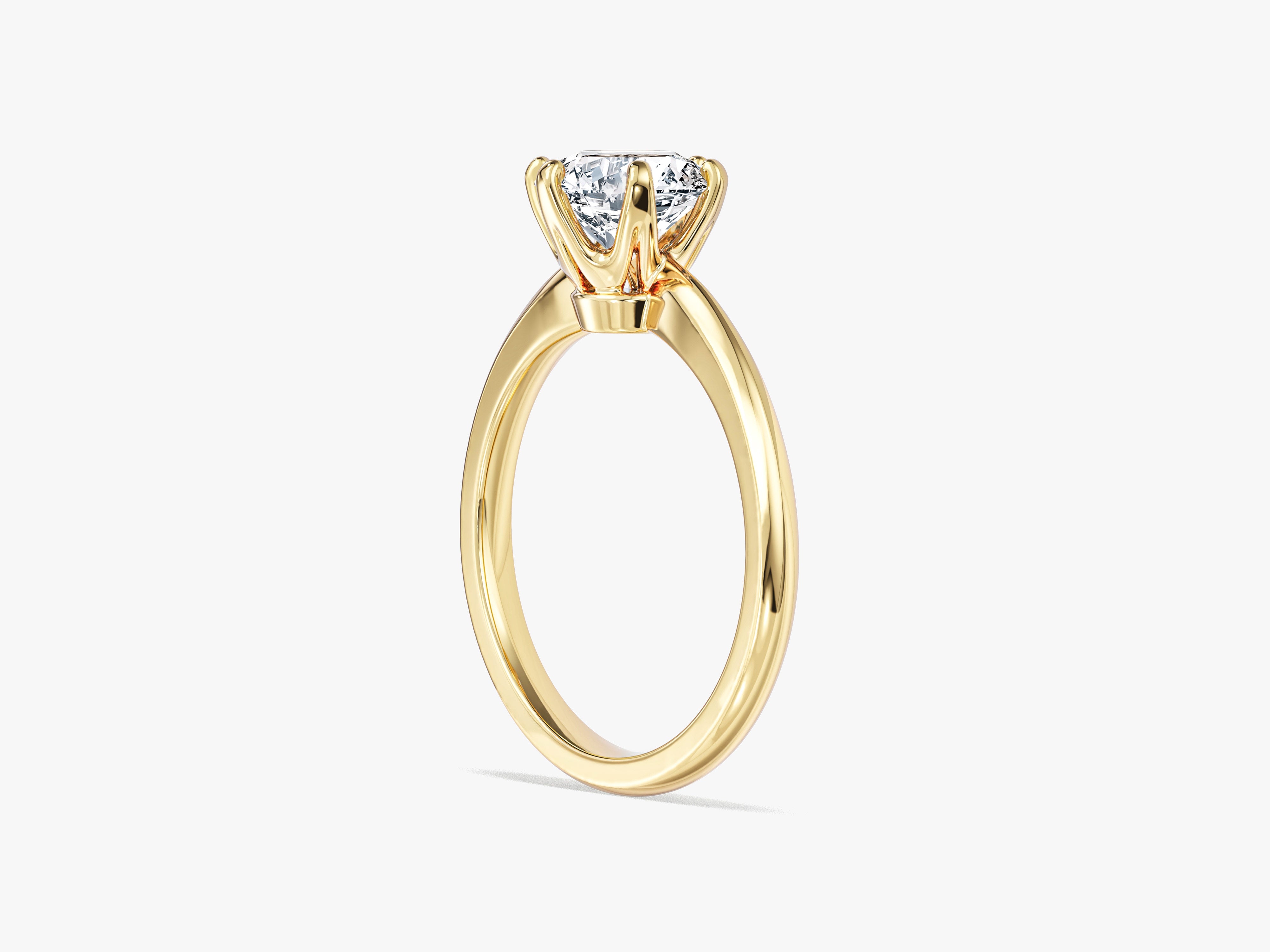 Pinched Shank Lab Grown Diamond Solitaire Engagement Ring