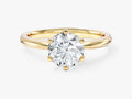 Pinched Shank Moissanite Solitaire Engagement Ring