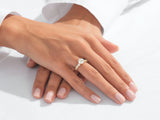 Shared Double Prong Round Lab Grown Diamond Engagement Ring