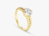 Dome Moissanite Engagement Ring