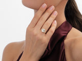 Floral Cluster Oval Lab Grown Diamond Engagement Ring
