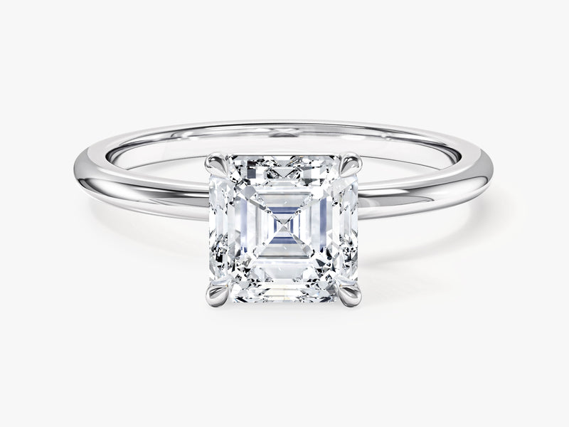Asscher cut diamond engagement ring, fine jewelry, luxury gemstone
