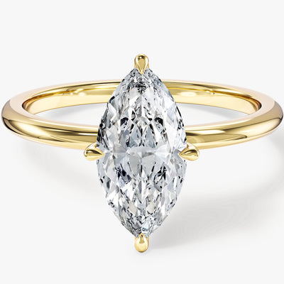 Marquise Cut Solitaire Lab Grown Diamond Engagement Ring (1.50 CT)