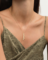 Cursive Vertical Name Necklace