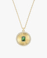 Sunburst Birthstone Pendant Necklace