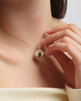 Sunburst Birthstone Pendant Necklace