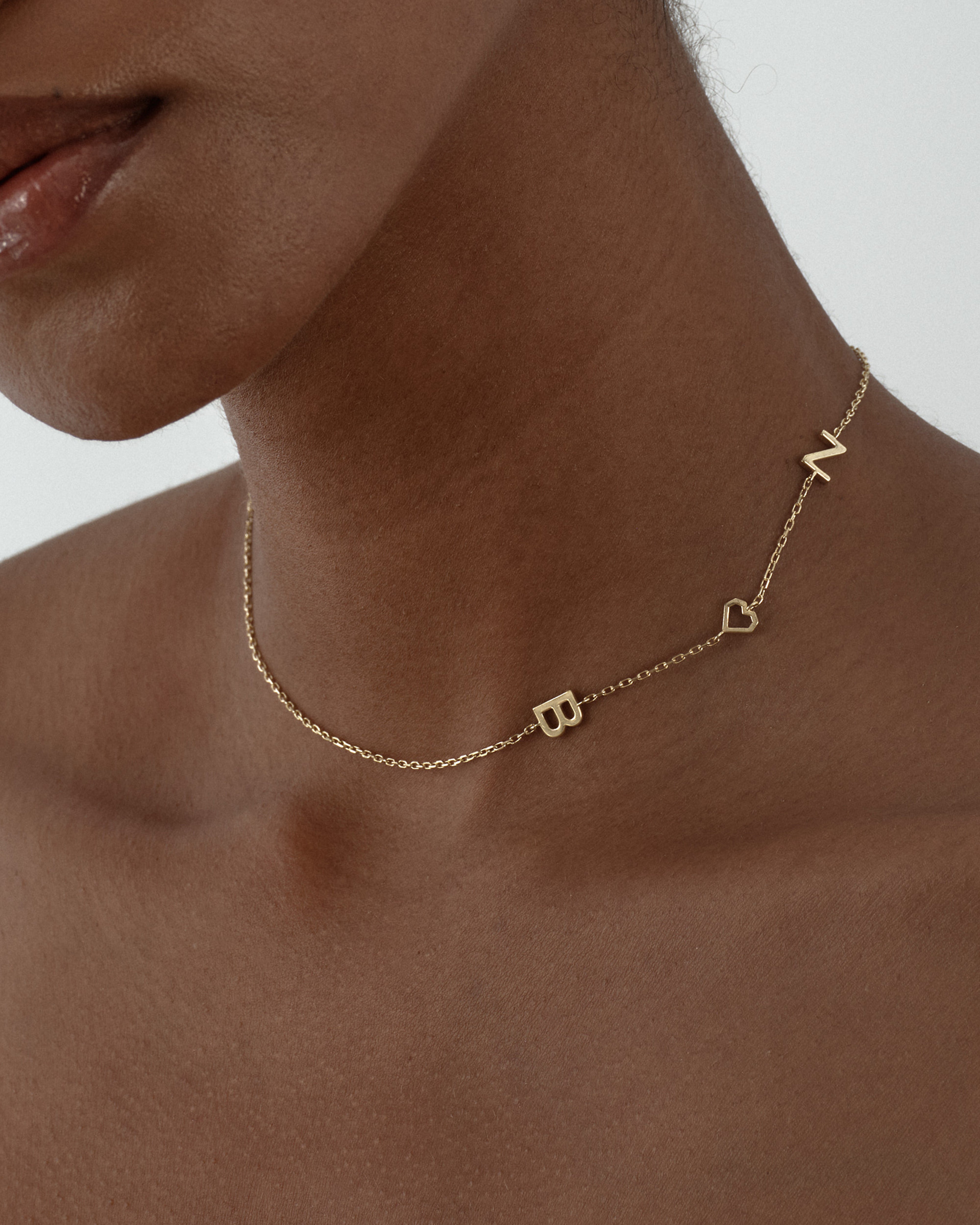 Sideways Initial Necklace