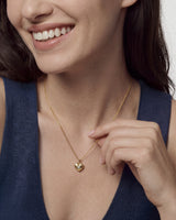 Heart Charm Necklace with Sparkle