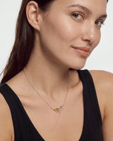 Floral Multi Birthstone Necklace