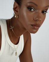 Double Name Cross Necklace