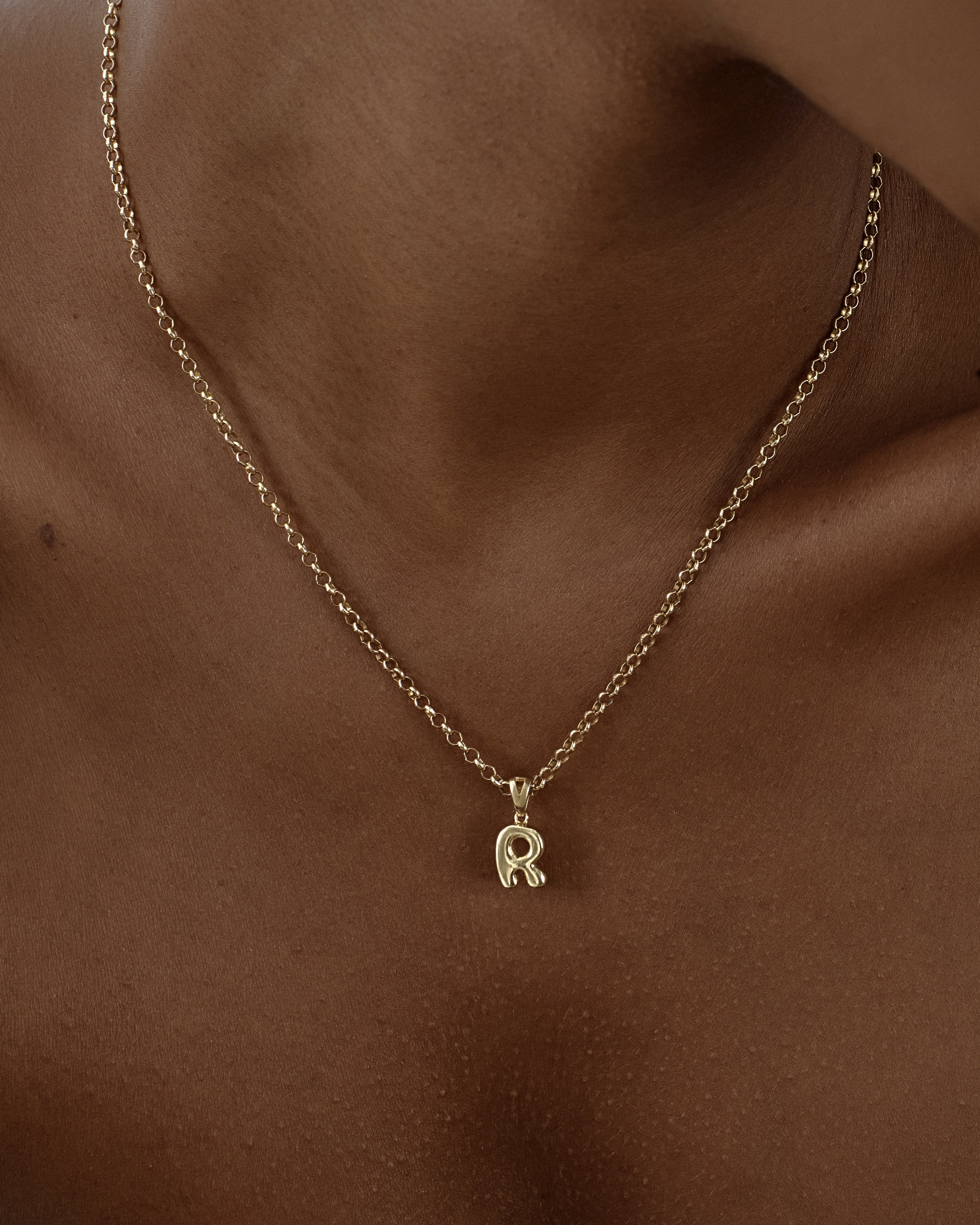 Bubble Initial Necklace