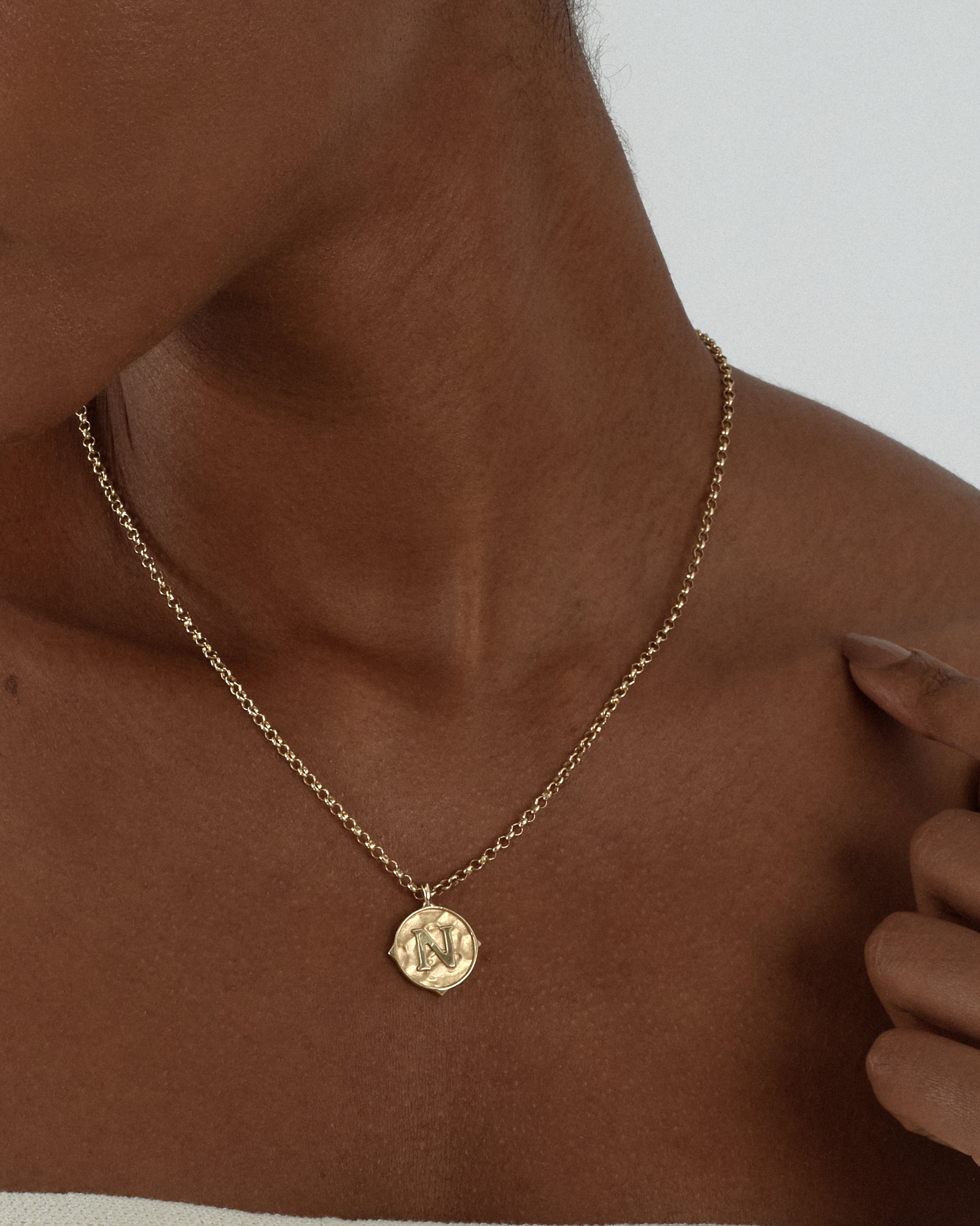 Initial Sand Necklace