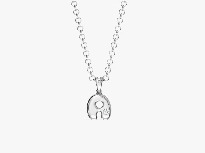 Diamond initial 'A' pendant necklace for jewelry lovers