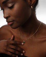 Emerald Cut Birthstone Necklace