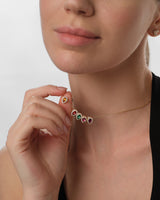 Halo Family Birthstone Necklace