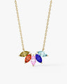 Marquise Crown Cluster Birthstone Necklace