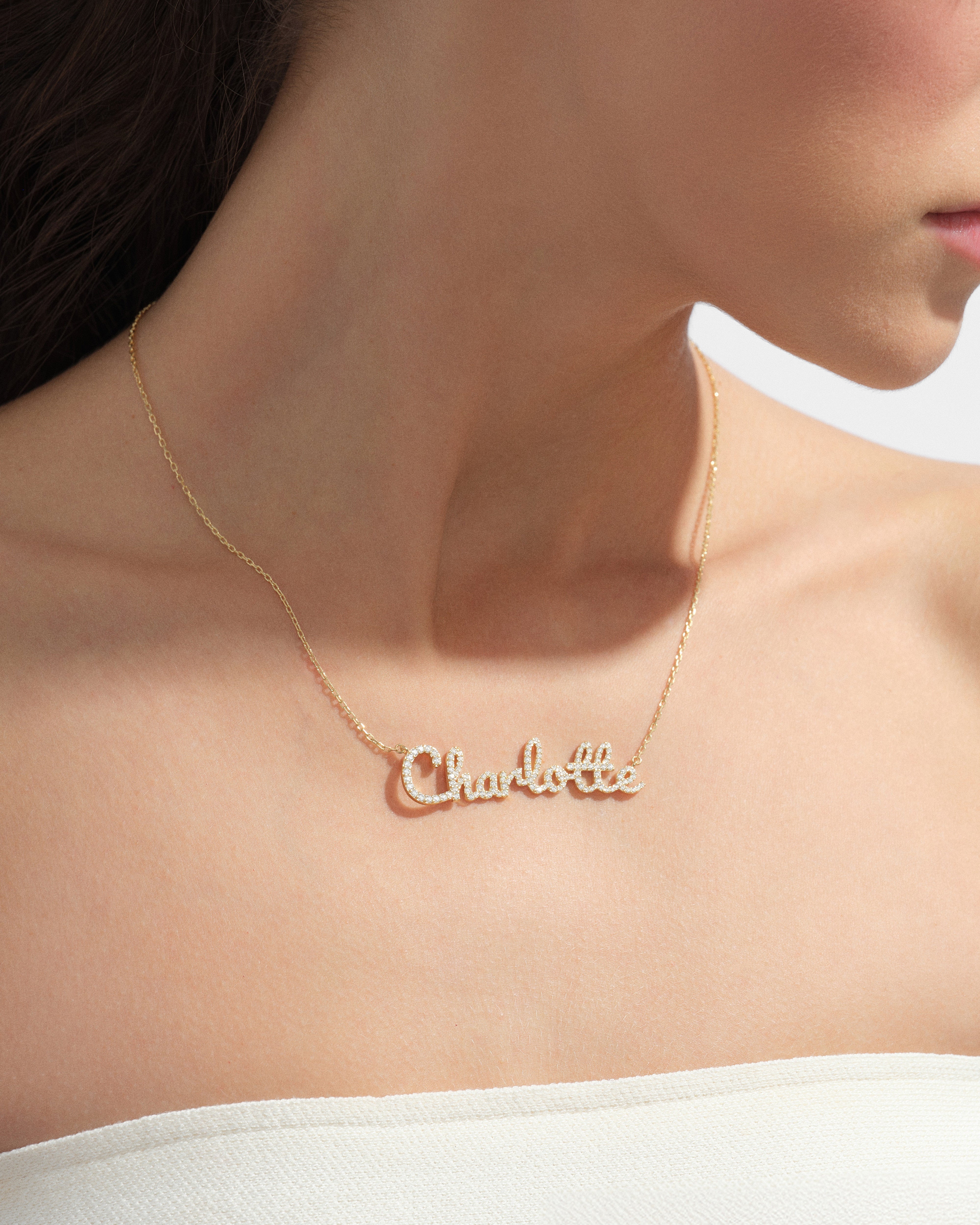 Pave Name Necklace