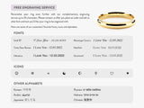 Jewelry engraving options: fonts, icons, and alphabets for personalized rings