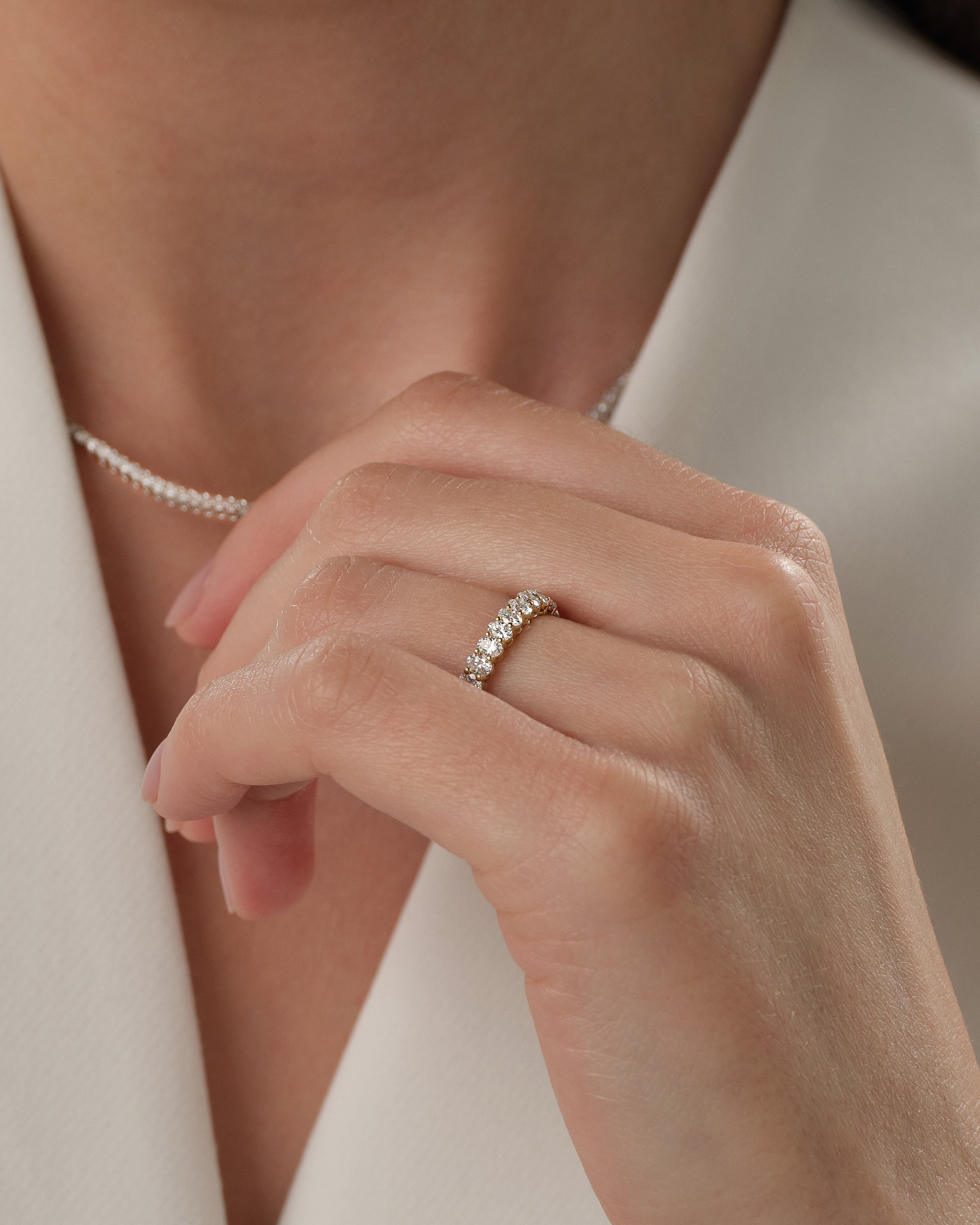 Shared Prong Oval Eternity Band (1.50 CT TW)