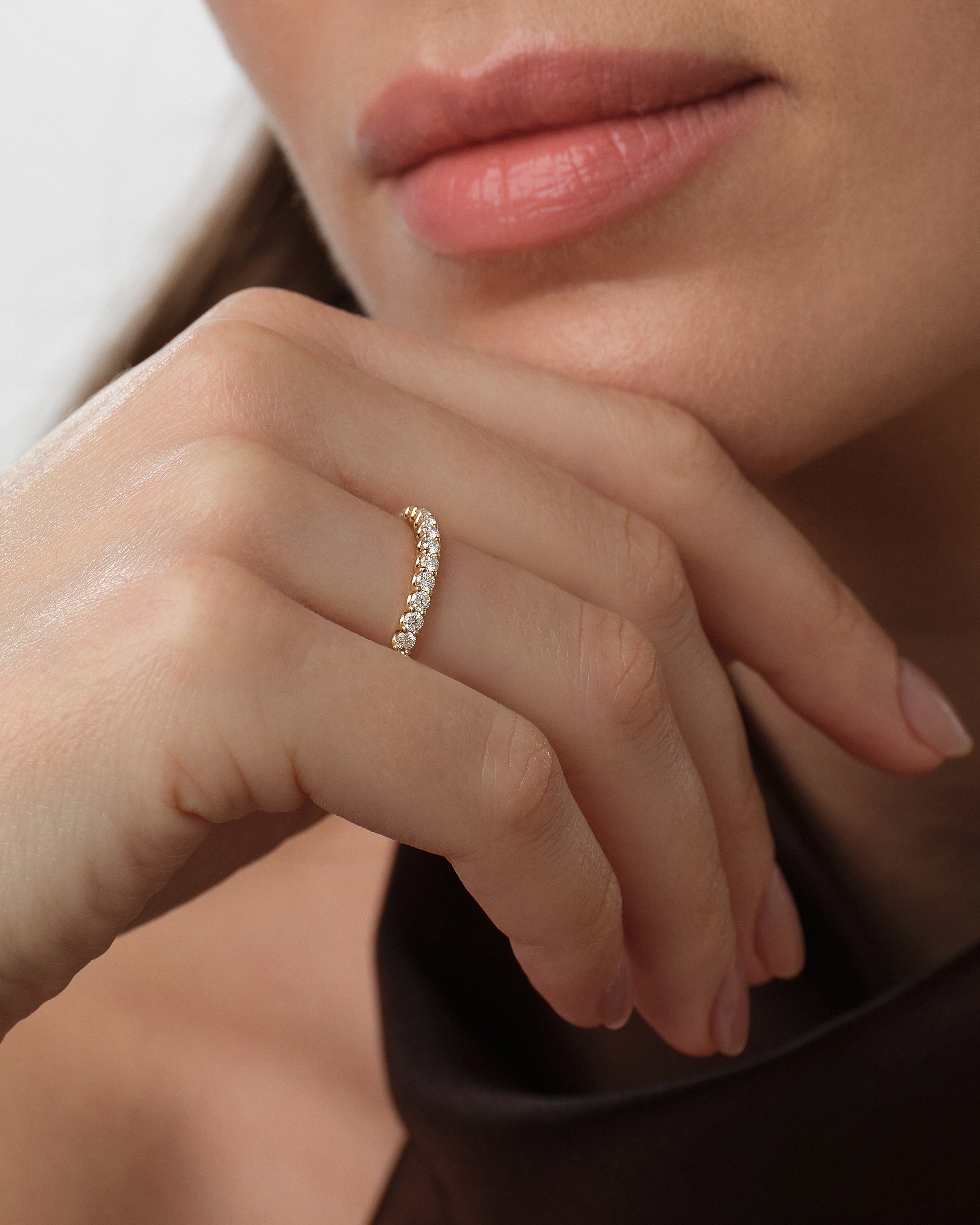 U-Prong Half Eternity Band (0.50 CT TW)