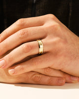 7mm Milgrain and Beveled Edge Men's Wedding Band