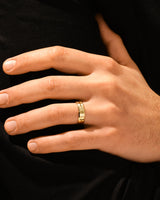 6mm Mid-Beveled and Matte Brushed Milgrain Men's Wedding Band