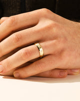 6mm Flush Set Beveled Edge Wedding Band (0.30 CT TW)