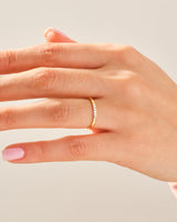 Minimalist Five-Stone Wedding Band