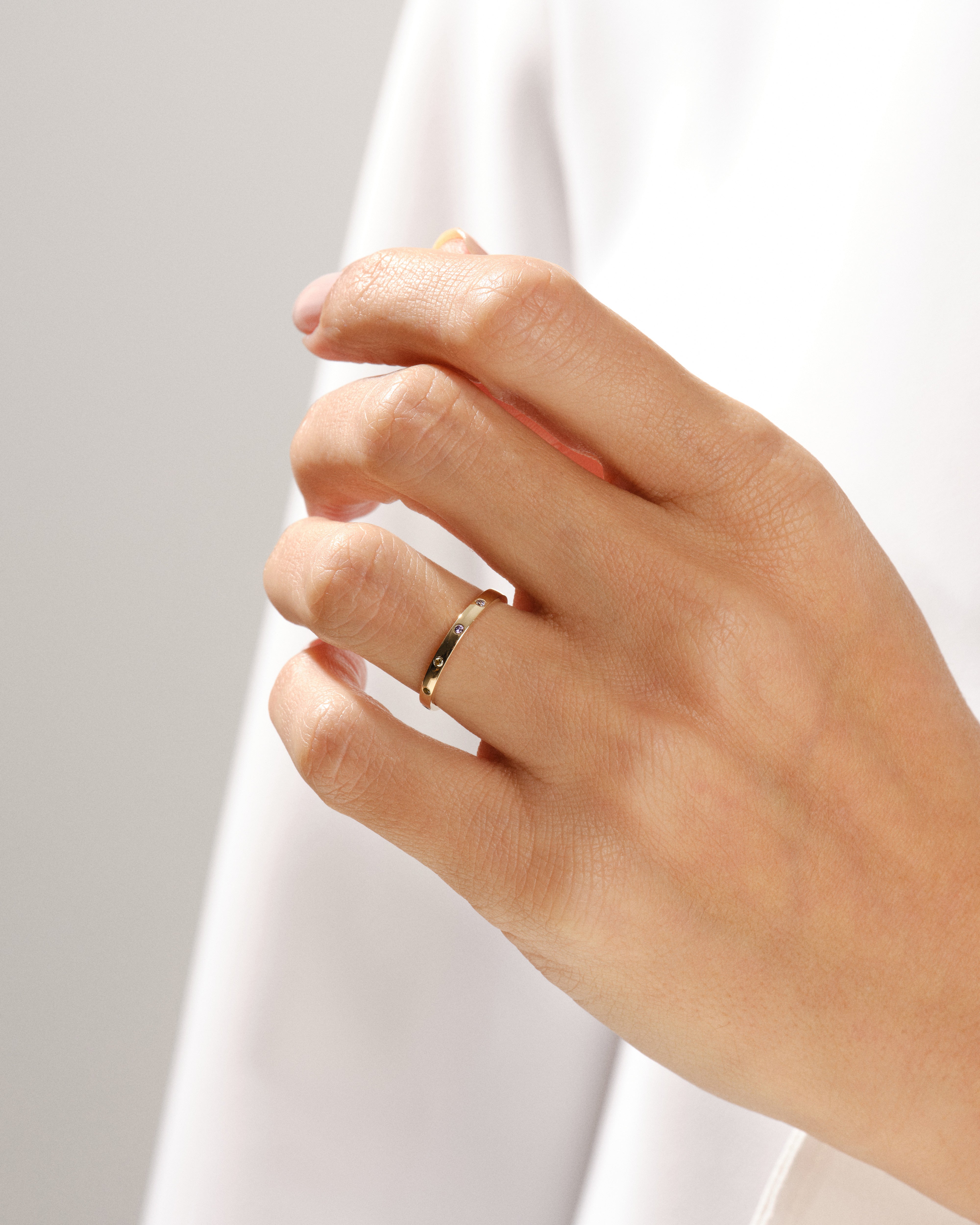 Birthstone Flush Set Ring