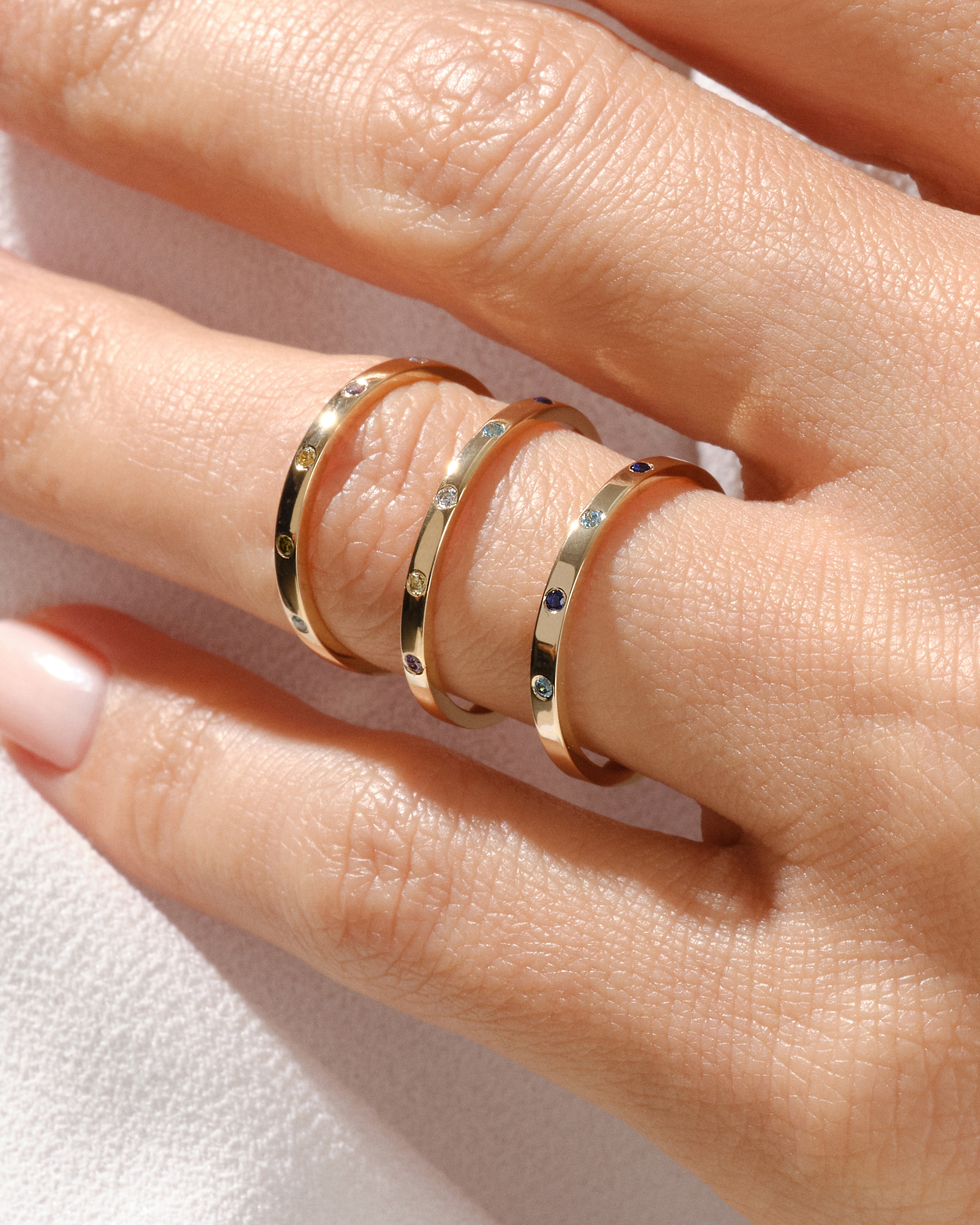 Birthstone Flush Set Ring