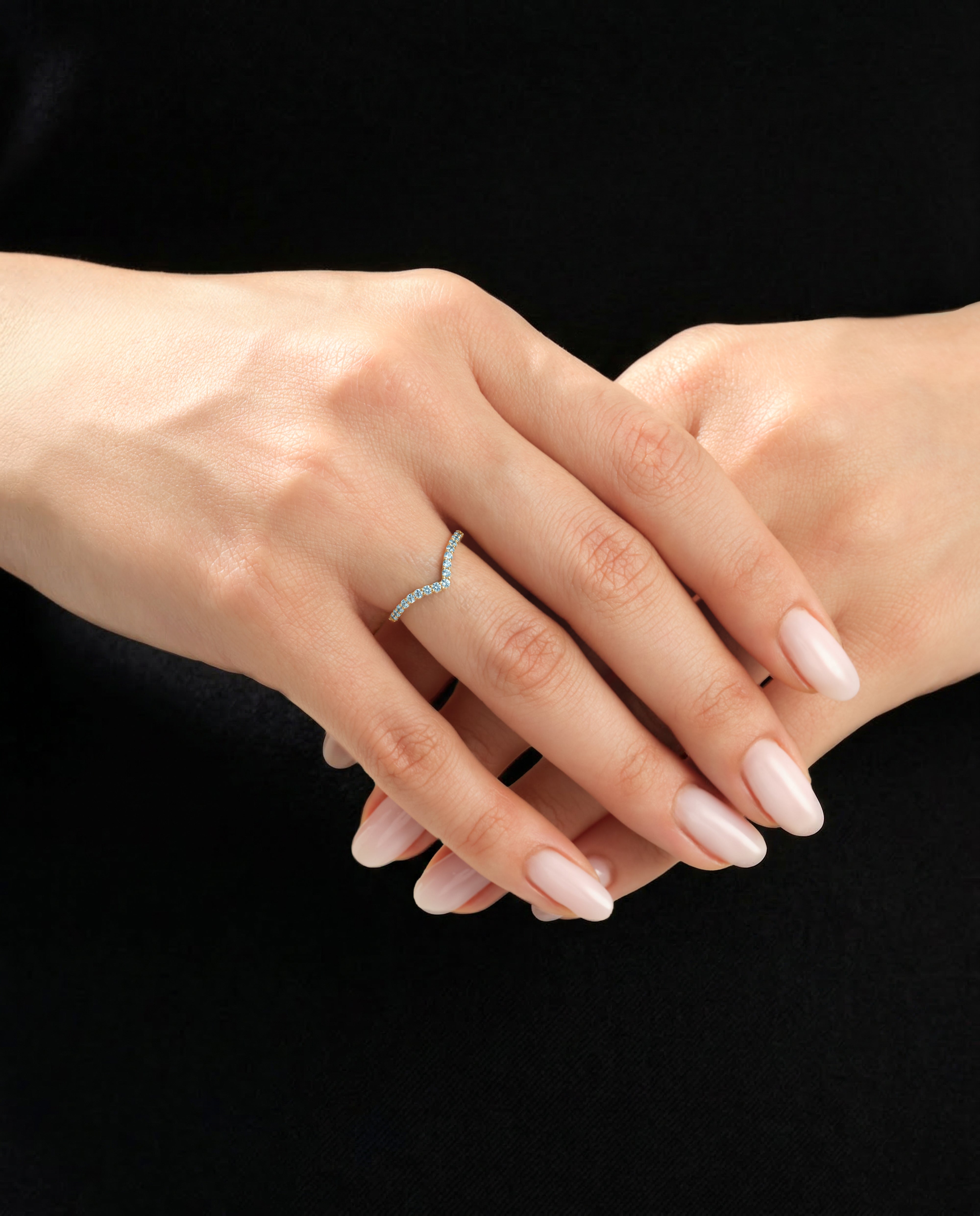 Birthstone Curved Ring