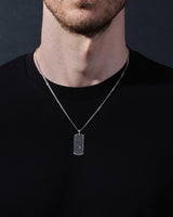Black Diamond Tag Necklace