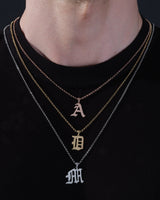 Old English Initial Necklace