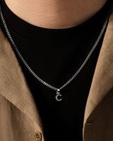 Initial Pendant Cuban Chain Necklace