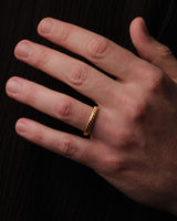 14k Gold Oxidized Twist Ring