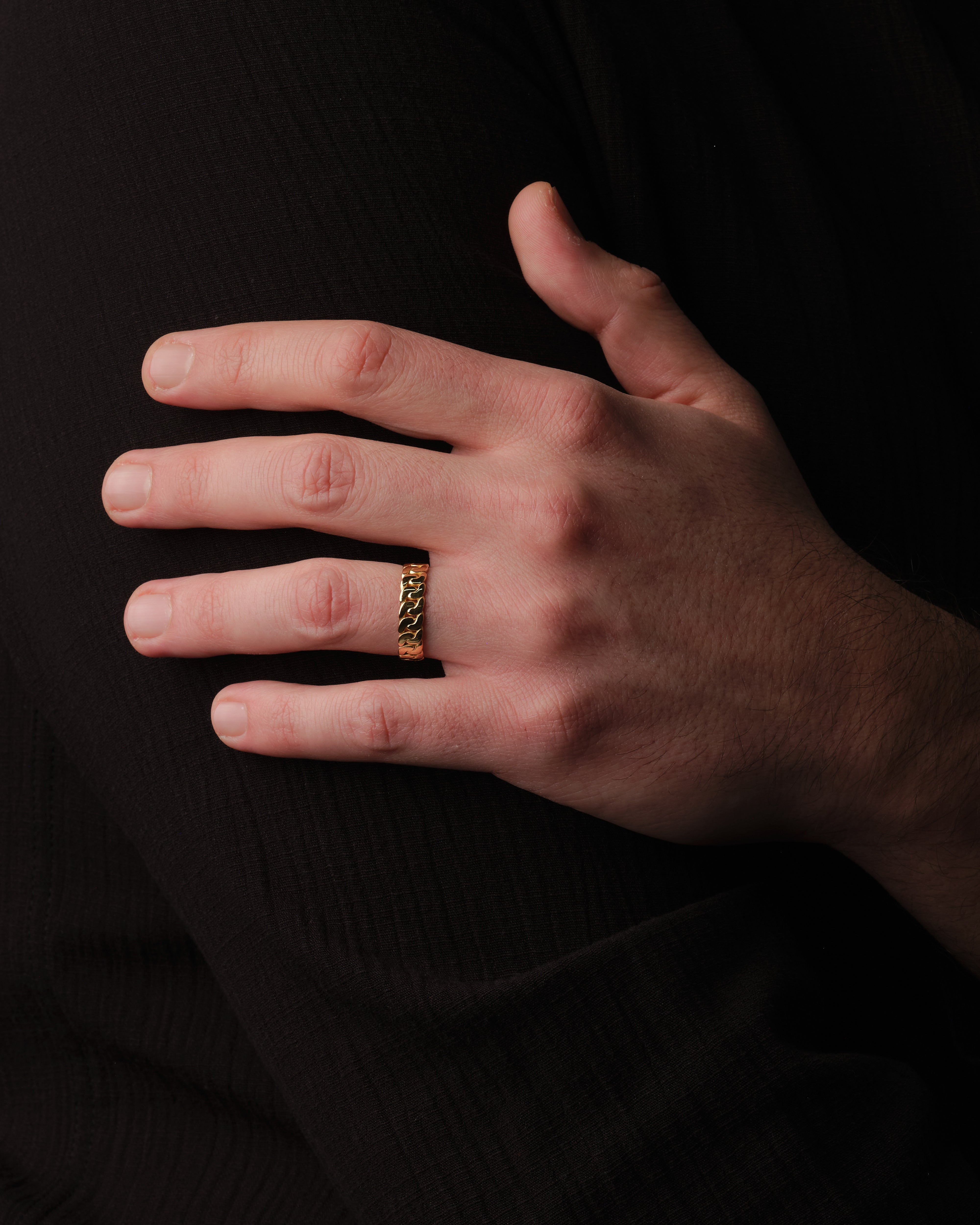 14k Gold 6.0mm Chain Ring