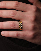 14k Gold 8.0mm Chain Ring
