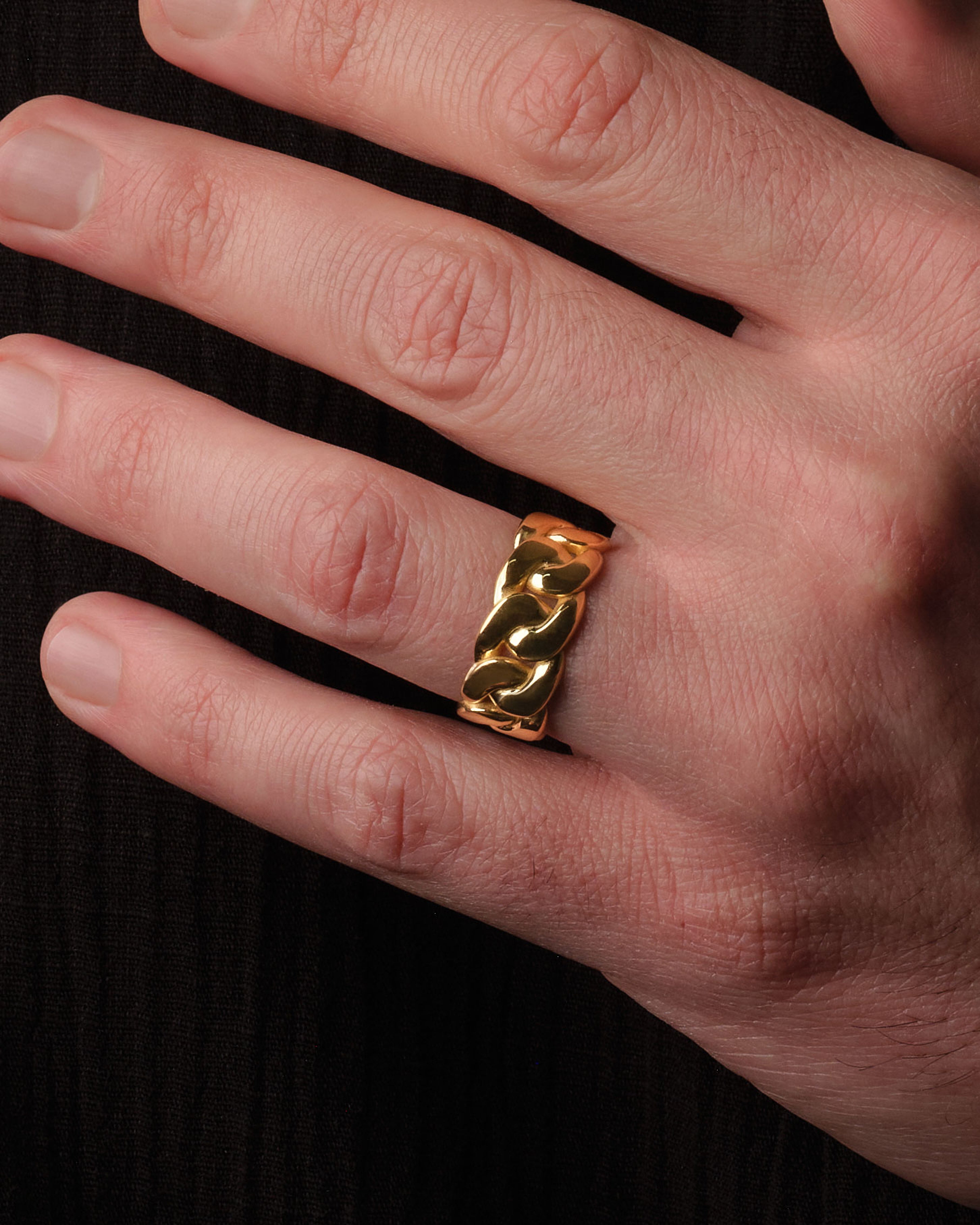 14k Gold 10.0mm Chain Ring