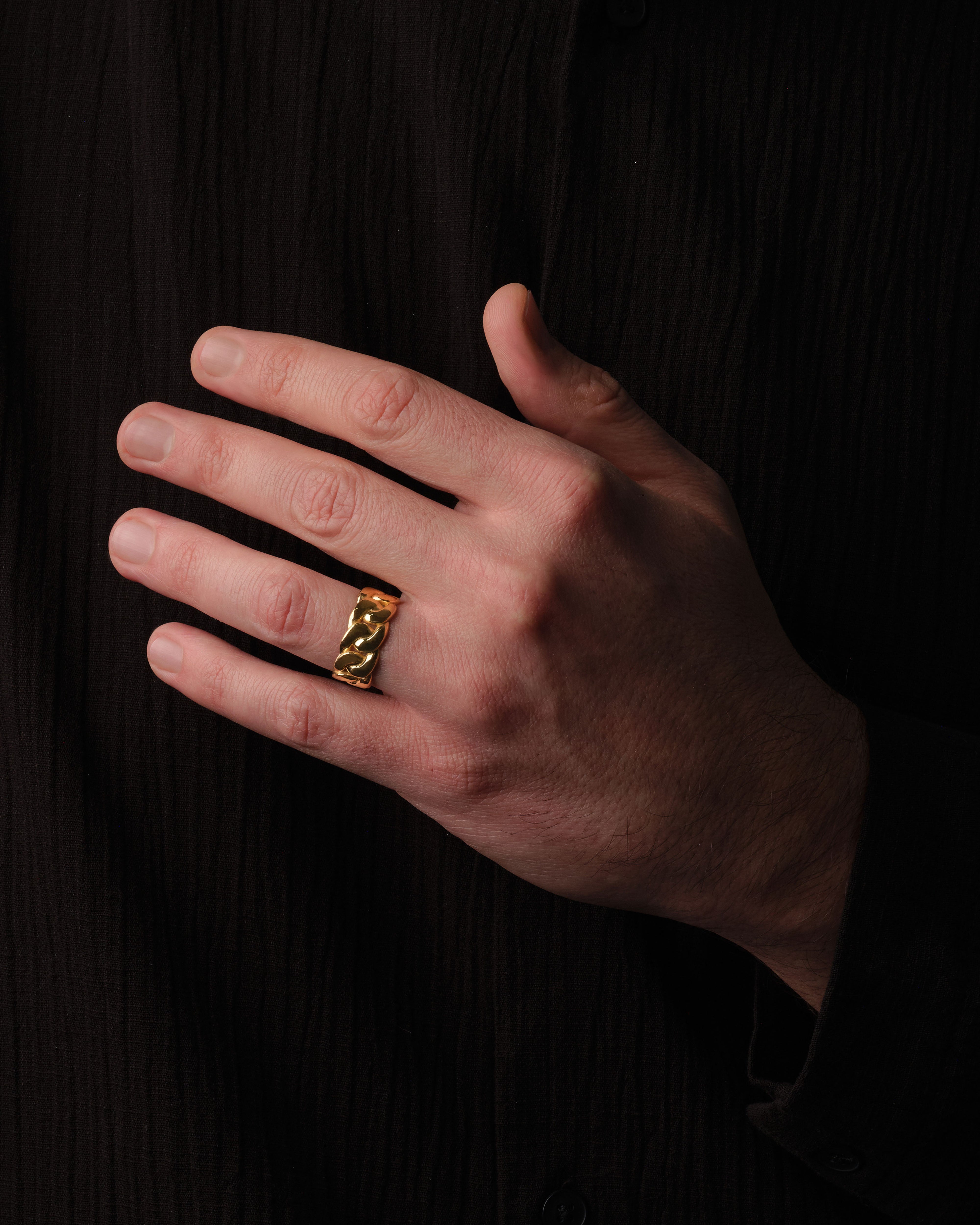 14k Gold 10.0mm Chain Ring